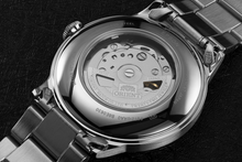 Orient Helios RA-AG0028L10A sport casual watch open heart silver blue