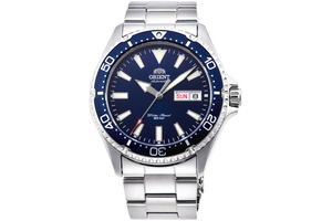 Orient Kamasu RA-AA0002L19A sport dive watch 200m silver blue
