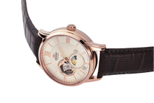 Orient Sun and Moon Open Heart RA-AS0009S classic watch sapphire rose gold champagne