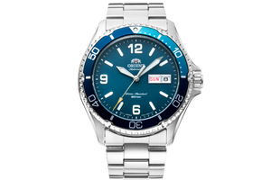Orient Mako 3 RA-AA0818L19B sport dive watch 200m silver blue