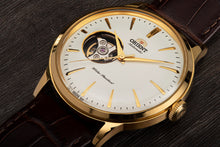 Orient Bambino Open Heart RA-AG0003S10A classic watch gold white