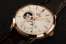 Orient Sun and Moon Open Heart RA-AS0102S10B classic watch sapphire rose gold white